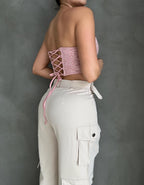 CROP TOP ENCAJE ROSA PASTEL