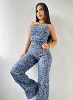 SET AZUL PATRONES