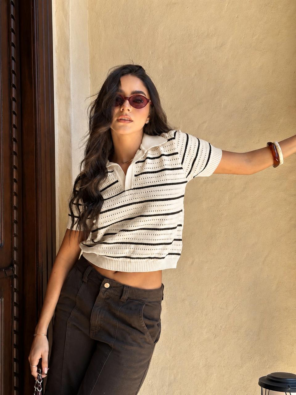 BLUSA POLO TEJIDA